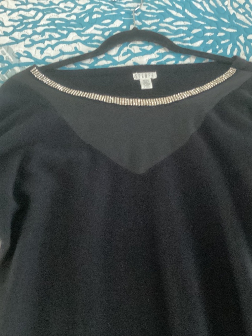 Black jeweled top